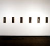 <h5>installation view, each 50x20cm, photogram on silver gelatine, douglas fir wood, 1997</h5>